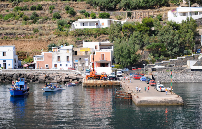 Port of Filicudi the first part of the island you see landing